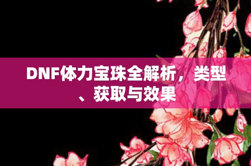 DNF体力宝珠全解析图片