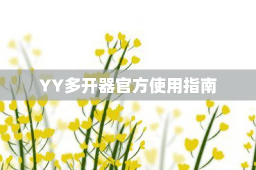 YY多开器官方使用指南图片