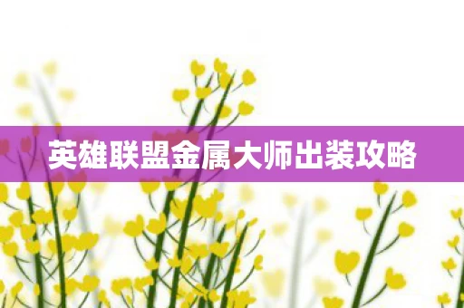 英雄联盟金属大师出装攻略图片