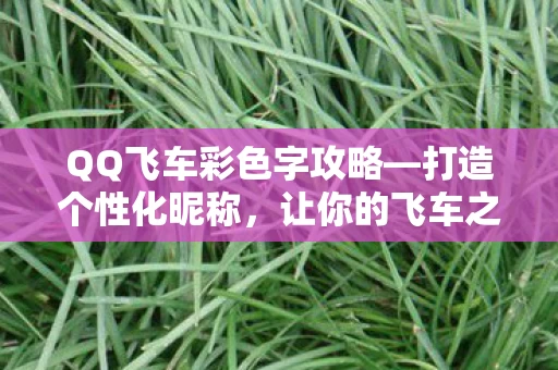 让你的飞车之旅更加炫彩夺目图片