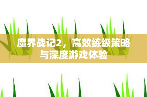 高效练级策略与深度游戏体验图片