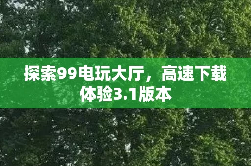 探索99电玩大厅，高速下载体验3.1版本