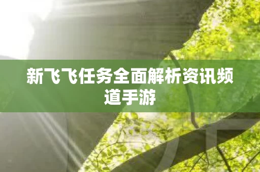 新飞飞任务全面解析资讯频道手游图片
