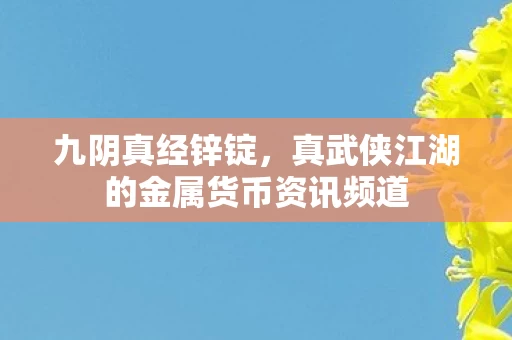 真武侠江湖的金属货币资讯频道图片