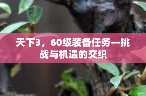挑战与机遇的交织图片