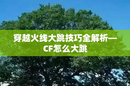 穿越火线大跳技巧全解析图片