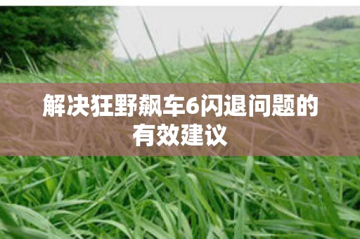 解决狂野飙车6闪退问题的有效建议图片