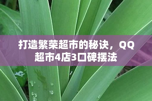 QQ超市4店3口碑摆法图片