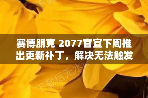 赛博朋克 2077官宣下周推出更新补丁图片