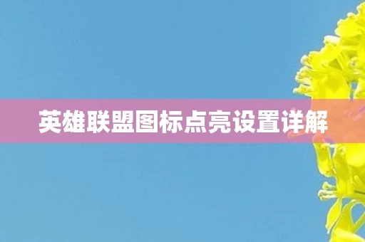 英雄联盟图标点亮设置详解图片
