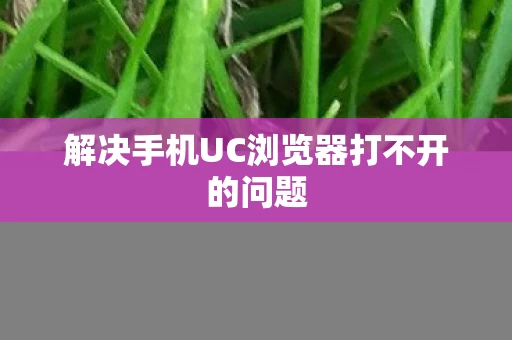 解决手机UC浏览器打不开的问题图片