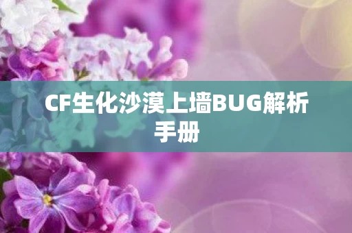 CF生化沙漠上墙BUG解析手册图片