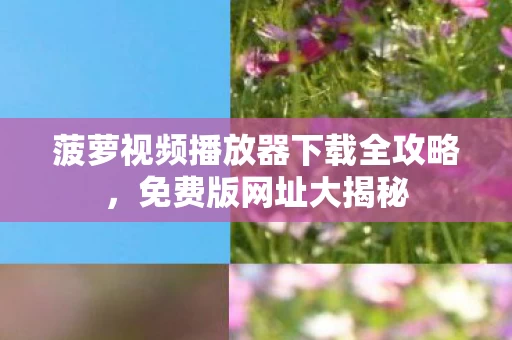 菠萝视频播放器下载全攻略图片