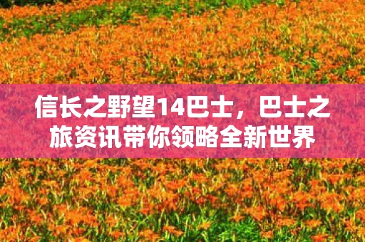 巴士之旅资讯带你领略全新世界图片