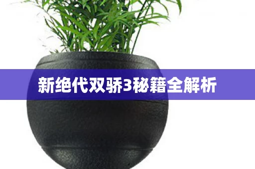 新绝代双骄3秘籍全解析图片