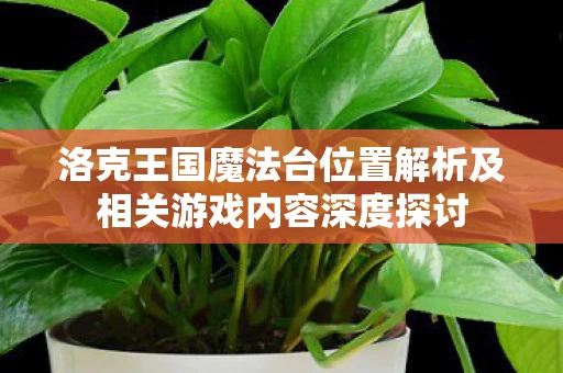 洛克王国魔法台位置解析及相关游戏内容深度探讨图片