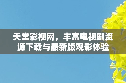 丰富电视剧资源下载与最新版观影体验图片