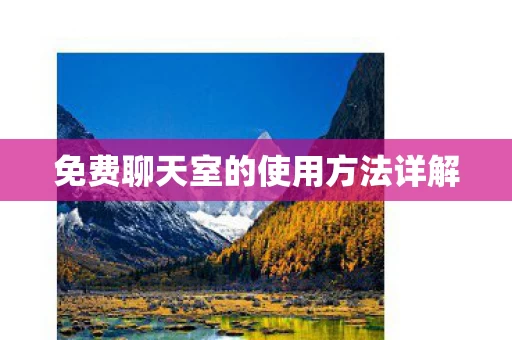 免费聊天室的使用方法详解图片