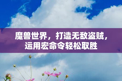 运用宏命令轻松取胜图片