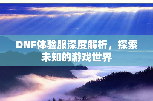 DNF体验服深度解析图片