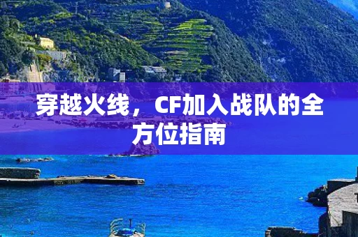 CF加入战队的全方位指南图片