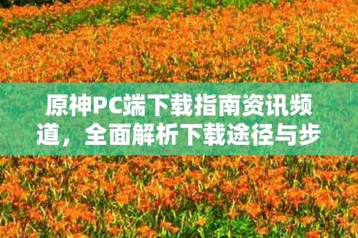 原神PC端下载指南资讯频道图片