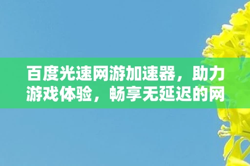 畅享无延迟的网络世界图片