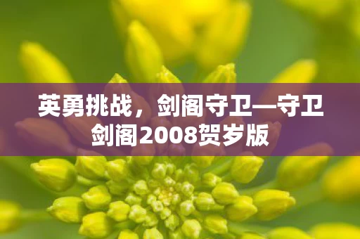 守卫剑阁2008贺岁版图片
