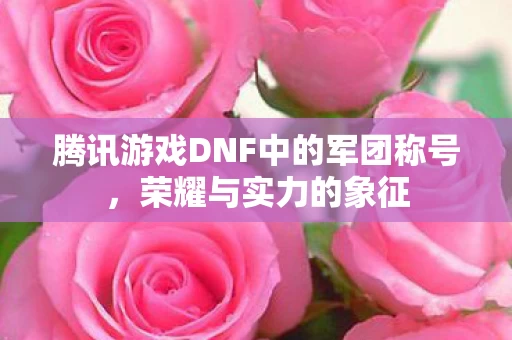 腾讯游戏DNF中的军团称号图片