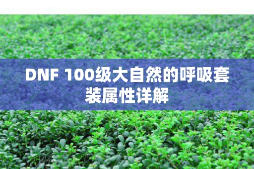 DNF 100级大自然的呼吸套装属性详解图片