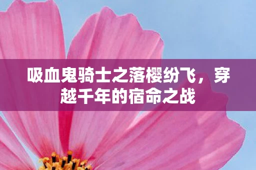 吸血鬼骑士之落樱纷飞图片