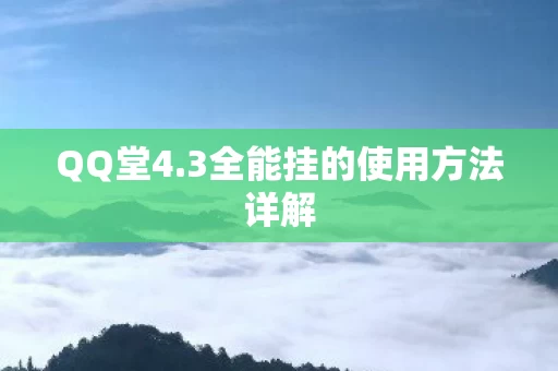 3全能挂的使用方法详解图片