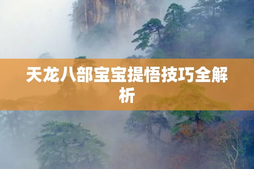天龙八部宝宝提悟技巧全解析图片