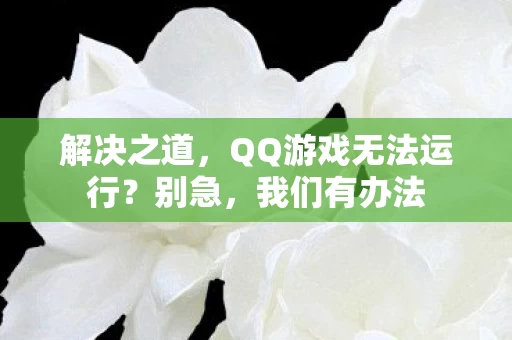 QQ游戏无法运行图片
