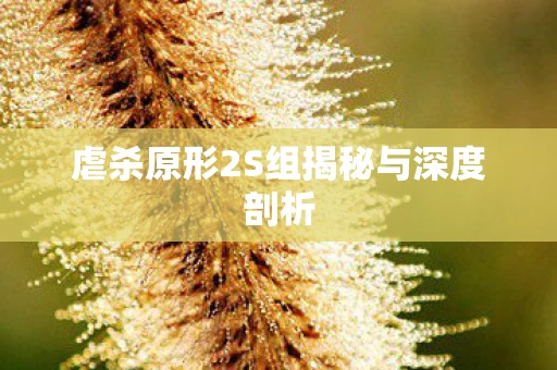 虐杀原形2S组揭秘与深度剖析图片