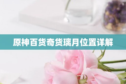 原神百货奇货璃月位置详解图片