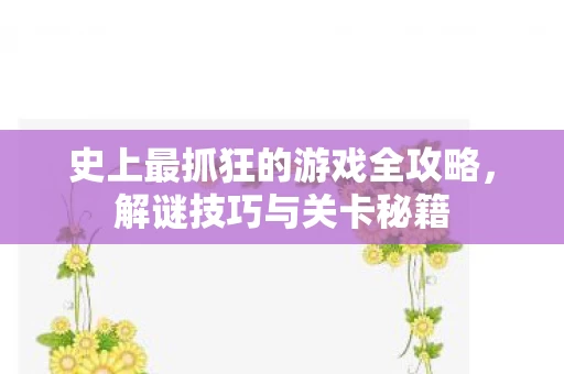 史上最抓狂的游戏全攻略图片