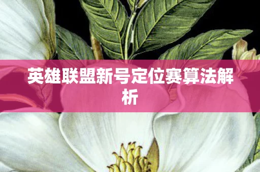 英雄联盟新号定位赛算法解析图片