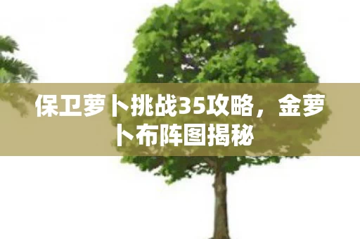 保卫萝卜挑战35攻略图片