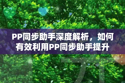 如何有效利用PP同步助手提升工作效率图片