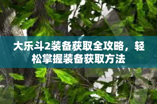 大乐斗2装备获取全攻略图片