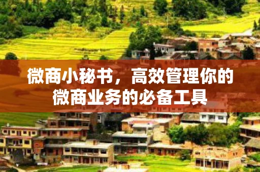 高效管理你的微商业务的必备工具图片