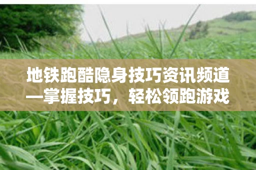 地铁跑酷隐身技巧资讯频道图片