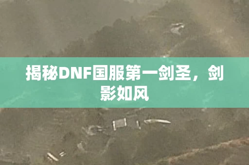 揭秘DNF国服第一剑圣图片