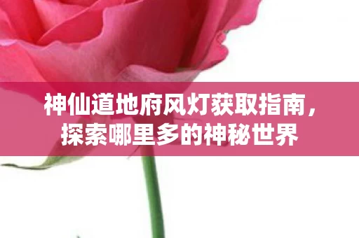 神仙道地府风灯获取指南图片