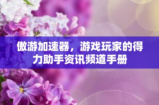 游戏玩家的得力助手资讯频道手册图片