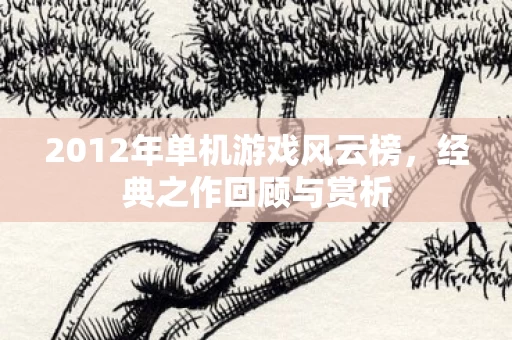2012年单机游戏风云榜图片