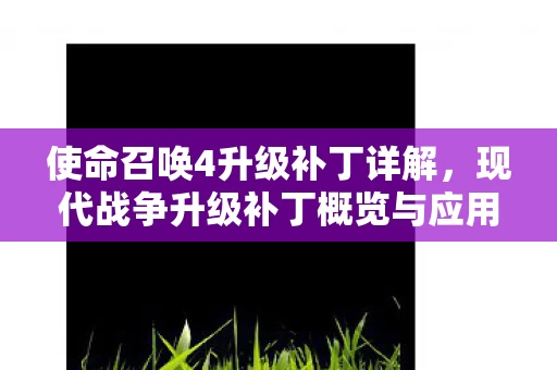 现代战争升级补丁概览与应用指南图片