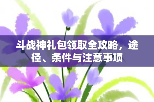 斗战神礼包领取全攻略图片