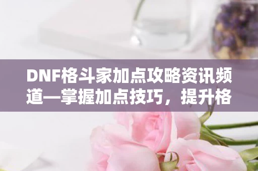 DNF格斗家加点攻略资讯频道图片